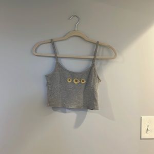 hollister gray sunflower cami (size small)